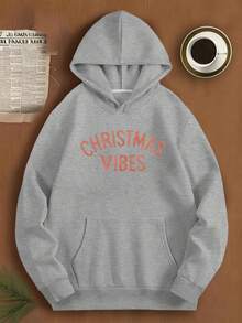 Sudadera con capucha talla grande para hombres WEIHNACHTSVIBES JPH-9 - Sudadera casual verde brillante con estampado navideño, ropa de invierno lavable a máquina para fiestas, talla grande - Negro - Ver 9