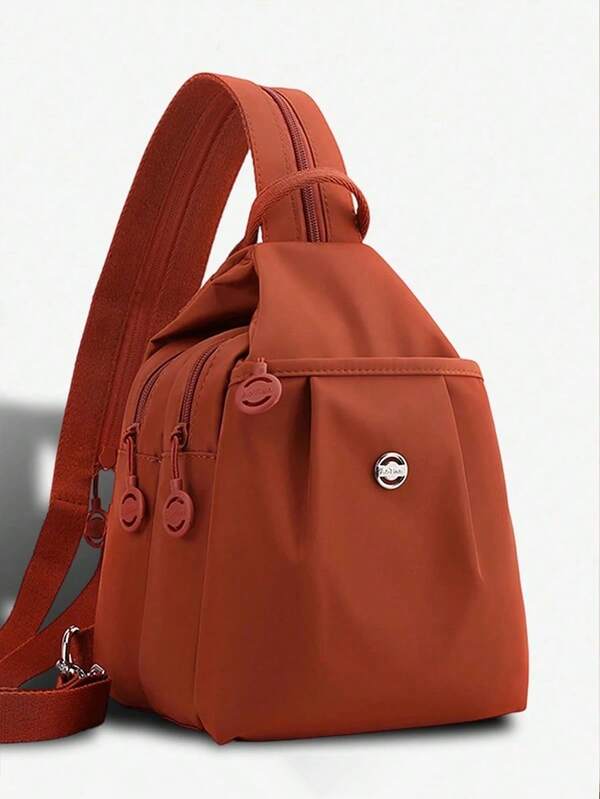 Multi-Compartment Nylon Backpack Women Purse, Multi-Function Fashion Day Bag, Multi-Pocket Lightweight Travel Bag, Large Capacity Simple School Bag, Portable Messenger Bag, Anti-Theft Chest Bag, For Students, Travel Vacation, Business Trip, Daily Commuting, Shopping, Office, Dating, Outdoor, Birthday Gift, Holiday Gift, Mochilas