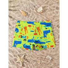 RWX VEST Baby Swim Trunks With Crocodile Print - Blue - Comfortable And Fun For The Beach And Pool 2025 B3637 - 青檸色 - 查看 2