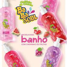 Sabonete Líquido Corporal Cheirinho de Chiclete Babasoul Soul Cosméticos 230ml - Moranguinho - Visão 4