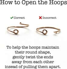 Tiny Hoop Earrings 14k Yellow Gold Fill, 8mm 24 Gauge Handmade Thin Everyday Minimalist Style Huggie Hoops Women, Children 6.5mm Inner Diameter - 1 - 查看 4