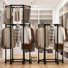 6-Sided Rotating Drying Rack - Sturdy Metal Freestanding Clothes Drying Rack With Wheels, Suitable For Bedroom, Dorm, Apartment - Space-Saving Indoor Hanging And Storage Drying Rack, Laundry Accessory, Stylish Design, Durable Metal Structure