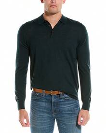 Bruno Magli Wool Polo Sweater - 綠色 - 查看 1