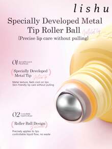 lishu Aceite labial de calabacita pequeña, hidratante y sin pegajosidad, minimiza las líneas de los labios, realza y aclara el color, aceite labial en roll-on para labios secos y agrietados - #01 Polvo de semilla de loto - Ver 5