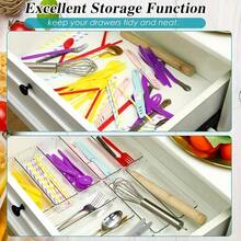 4 piezas Caja de almacenamiento transparente para tazas y cucharas, adecuada para utensilios de cocina y organización del hogar - Multicolor - Ver 5