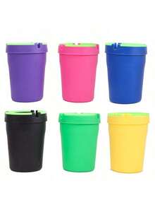 1 件夜光烟灰缸杯架，适用于汽车、卡车、家居、办公室（粉色/蓝色/紫色/绿色） - 彩色 - 查看 10