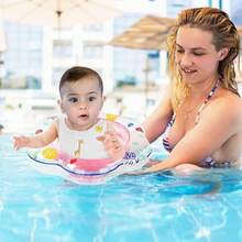 LJ-CL Flotador De Piscina para Niños,Bomba Manual Incluida,Anillo de natación para niños,Juguetes Divertidos para Agua,Flotador Inflable para Niños a Partir de 3 Año - Rosa - Ver 2