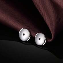 Earring Backs - Locking Safety Lifter Secure Hypoallergenic Silver Magic Earring Backs Replacement For Stud - B:扁平耳環底托 - 金色和銀色 - 查看 10