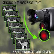 HD 1080P LED Infrared Night Vision Monocular - Perfect For Outdoor Enthusiasts, Hunters & Adventurers: Battery-Powered Digital Device For Hunting, Nighttime Surveillance & Exploration, Hunting Gear, Portable Optics, Precision Engineering, Longrange Viewing, Adventure Seekers - Multicolor - View 10