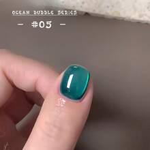MIANEL 12ml 新年蓝色海洋泡泡玻璃珠猫眼指甲油凝胶，2026新款冰晶透明亮泽凝胶指甲油，冬季美甲护理产品 - 彩色 - 查看 17