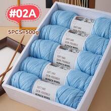 5pcs/Pack Chunky Knitting Yarn, Alpaca Knitted Blend, Handmade Sweater, Scarf, Jacket Knitting Supplies - 5-pack - View 21