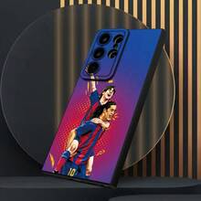 Funda de teléfono mate anti-caída de moda, agarre cómodo, diseño estilo Barcelona. Compatible con Samsung Galaxy A13/A14/A25/A34/A52/A53/A54/A55/S20/S20 Ultra/S20 Plus/S21/S21 Ultra/S21 Plus/S22 Plus/S22 Ultra/S22/S23/S23 Plus/S68 Ultra. Regalo perfecto para amigos, familiares, novio y novia en Navidad o Año Nuevo. - Mezcla de colores - Ver 1