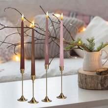10 Inch Gradient Taper Candles,Set Of 4 Tapered Candle, Tall Candlesticks,Conical Stick Candles,Less,For Home Dinner, Party, Wedding, Halloween, Christmas (Brown Series, 10inch){Inchcolor_nameinch:InchBrownseriesinch,Inchsize_nameinch:Inch10inchinch} - Brownseries - View 9