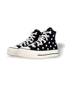 Converse Giày thể thao nữ Chuck Taylor All Star Lift Đệm nhẹ Thoáng khí Mềm mại Hỗ trợ Linh hoạt Bền Dễ vệ sinh Thể thao Trường học Hàng ngày Đen Hồng Trắng A10688C - Đen/Hồng - Xem 2