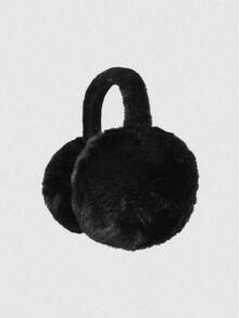 1pc Winter Ear Muffs, Faux Fur Lining, Warm Foldable Ear Warmers, Windproof Collapsible Ear Covers, Winter Accessory
