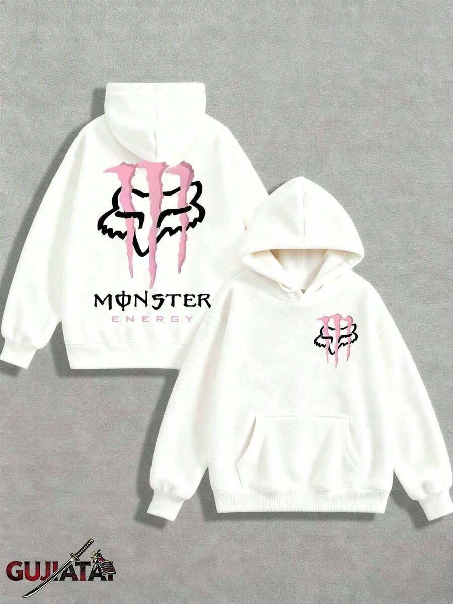 Dirt Bike Motorcycle Cross-Country Race Fox Racing Monster Energy Ink Pink Off-Road Vehicle Hoodie T-Shirt Dirtbike Clothing Men Women Boys Girls SCar Unisex LORA Archer2025 - 白色 - 查看 1