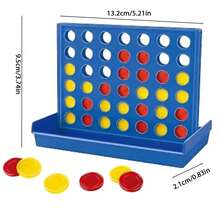 Family Strategy Board Game - 13.21 Cm Portable Foldable Chess Puzzle For Kids & Adults, Classic Four-In-A-Row Challenge With Red & Yellow Discs, Ages 3+ Home Entertainment, Perfect Christmas Thanksgiving Gift, Chess Gifts, Interactive Play, Vibrant Board, Sturdy Construction - Multicolor - View 4