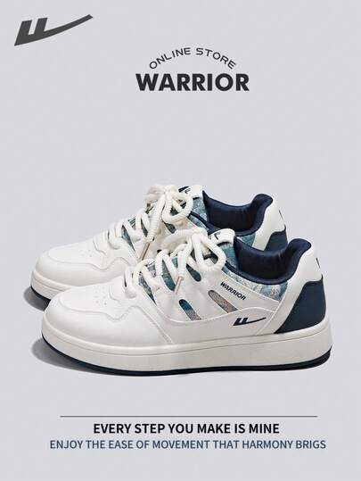  Zapatillas de skate para hombres Warrior, cómodas y de estilo modesto, con diseño casual pero elegante, aptas para todo el año, resistentes al desgaste y adecuadas para entrenamiento y correr