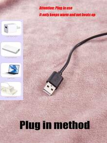 Chăn sưởi điện USB, 3 mức nhiệt độ. Chất liệu vải nhung mềm mại, phù hợp cho mọi mùa, giữ ấm tốt, có thể giặt máy. Thích hợp sử dụng trên ghế sofa, giường hoặc văn phòng. Món quà Giáng sinh hoặc tân gia lý tưởng. Tấm sưởi USB dành cho người lớn, chất liệu nhung mềm mại, thích hợp cho thời tiết mùa đông lạnh giá và nhiều không gian khác nhau. Chăn sưởi, chăn ấm mùa đông. - 100*80cm - Xem 3