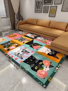 Thảm họa tiết mèo, quà tặng trang trí cho người yêu mèo, thảm dễ thương sáng tạo, thảm trang trí nhà đa năng, phù hợp cho phòng khách, phòng ngủ, hành lang, nhà bếp, phòng tắm, phòng chơi game, phòng học, tủ quần áo, phòng trẻ em, không gian ngoài trời, phong cách tối giản Bắc Âu, vật dụng trang trí nhà cửa thiết yếu. - Nhiều màu - Xem 15