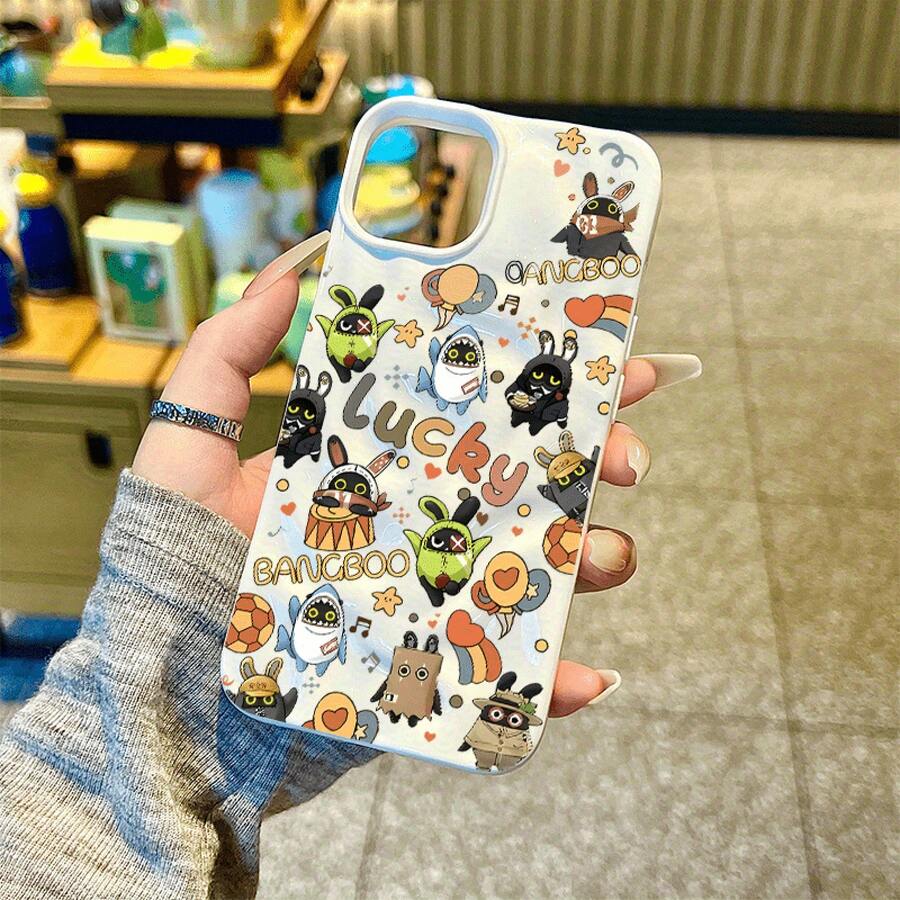 Funda para phone con diseño de meteorito, suave y a la moda, compatible con phone 16 Pro/15 Pro/14 Plus/14 Pro, con estampado de meteorito y ondas de colores. Resistente a golpes. - Colores mixtos 3 - Ver 1
