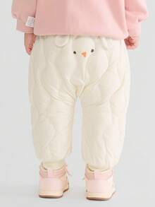 Balabala BalaOne 女婴高腰羽绒裤，男女童款，2025 冬季保暖舒适 - 乳白 - 查看 3