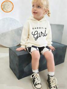 Funny Print Thermal Lined Pullover Sweatshirt Sweatshirt For Young Girls, Warm & Comfortable For Autumn/Winter - Apricot - View 7