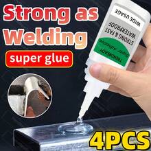 4PCS Heavy-Duty Metal Glue For Everything, Quick Drying For Shoes, Ceramics, Plastic, Wood, Metal, Clear & Waterproof, Super Glue Fuerte, Craft Glue, Wood Glue Fabric Glue, Plastic Glue, Rubber Glue - 4 件 - 查看 1