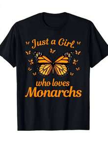 Camiseta 100% algodón de Mujer con Estampado de Hojas Botánicas Negras - Manga Corta de 180gsm, Cuello Redondo, Top Casual y Statement con Diseño de Hojas Doradas, Ajuste para Todas las Estaciones para Playa, Camping, Eventos Festivos - Camiseta Gráfica Minimalista y Elegante para Vestimenta Casual - Negro - Ver 2