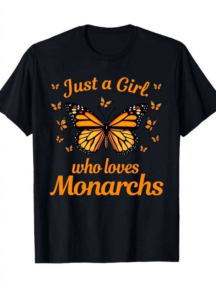 Camiseta 100% algodón de Mujer con Estampado de Hojas Botánicas Negras - Manga Corta de 180gsm, Cuello Redondo, Top Casual y Statement con Diseño de Hojas Doradas, Ajuste para Todas las Estaciones para Playa, Camping, Eventos Festivos - Camiseta Gráfica Minimalista y Elegante para Vestimenta Casual