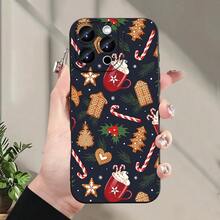 Popular And Stylish Christmas-Themed Phone Case, Compatible With For Iphone Models 16/15/14/13/12/11/XS/XR/X/7/8 Plus/Pro/Max/Mini - A  Design For Everyone, Making It An Ideal Present For Friends, Family, Or Partners.,Suitable For IPhone17 Air - 黑色 - 查看 4
