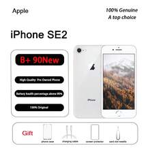 iPhone SE (2.ª generación) de Apple usado de 256 GB, producto auténtico original, teléfono móvil, regalo de funda de membrana