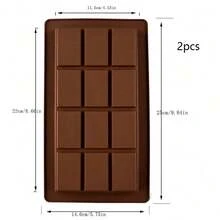 Large Silicone Chocolate Bar Mold, Suitable For Filling Bars, Popular Square Chocolate Bar Mold