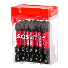 Set de 15 piezas de brocas de destornillador cruzado PZ2 de acero S2 de 2"-50mm, juego de brocas de destornillador de impacto con elegante caja de almacenamiento, kit industrial de brocas de destornillador - Multicolor - Ver 11