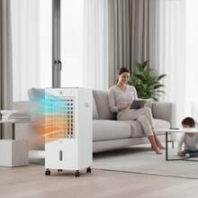 Calefactor y Enfriador 4 en 1 con Control Remoto, Temporizador y Ventilador Oscilante para Hogar - Tipo de Enchufe A Japonés (100V) - Ver 2