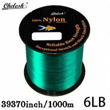 Chelesh Línea de pesca de nailon de 1000m/39370 pulgadas, de alta resistencia de un solo hilo, transparente, rosa rojo, burdeos, gris negro, verde oliva, con opciones de resistencia a la tracción de 6LB-38LB, duradera y resistente a la abrasión, lanzamiento suave, ligera y flexible, resistente a la corrosión, baja absorción de agua, textura suave, fácil de controlar y atar, adecuada para pesca de mar, pesca de estanque, pesca de carpas, pesca con señuelos, manualidades de joyería, regalo de pesca - Multicolor - Ver 30