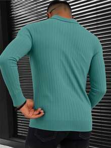 Men Sweaters - Turquoise - View 2
