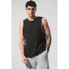 Alo Yoga Society Raw Edge Tank - White |  | Pilates Set - Black - View 1