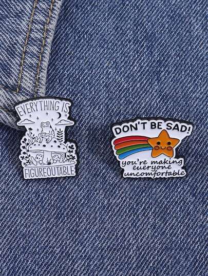 2pcs Frog Star Enamel Needle Cartoon Animal Brooch Accessories Clothes Backpack Accessories Jewelry Gifts For Friends