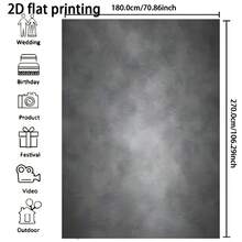 Gray Gradient Vintage Abstract Texture, Suitable For Portrait Photography Studio Props, Portrait Photography Banners, Vinyl Material - Dark Grey - View 8
