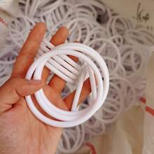 5/10/20pcs 2.4/3.3/3.9 Inch Handmade White Plastic Round Rings, DIY Crafts, Baby Shower Party Favors