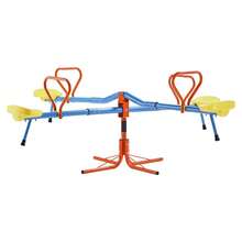 Kids Seesaw, 110 Lbs Load Capacity Per Seat, Sit And Spin Teeter Totter With 4-Prong Support Legs, Kids Outdoor Playground Equipment, Swiveling 360 Degrees Rotating For Children Aged 3+, 4 Seats - 110 lbs - 查看 8
