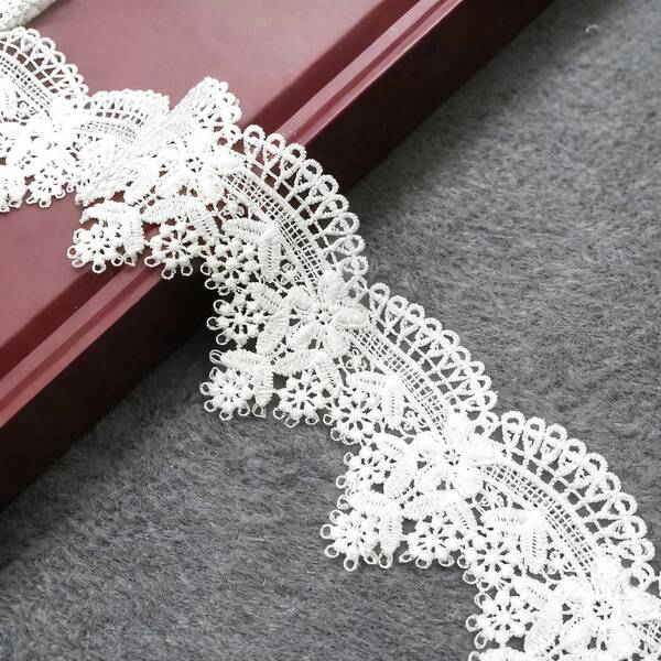 1/5 Yards Lace For Sewing High-Quality Flower Lace Decoration-Complex Flower Embroidery Is 2.5 Inches Wide-Suitable For Bridal Gowns, Wedding Decorations And Party Decorations, Coat And Hat Decorative Belt | Floral Pattern Belt | DIY Princess Dress And Princess Tent | Christmas Gift Wrapping