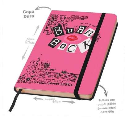 Caderneta Tipo Moleskine BURN BOOK Meninas malvadass