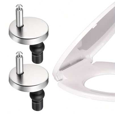 2 Packs Universal Stainless Steel Toilet Seat Hinge Set, Quick Release Installation, Durable Household Hardware, With No-Electricity Required For Retailers And Small Business Owners