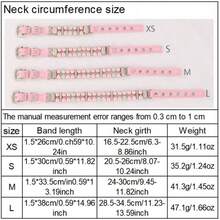 1pc Faux Pearl & Rhinestone Decor Pet Collar - Hồng - Xem 2
