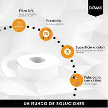 Cinta Rompevientos para Malla Ciclónica Karlen, Color Blanco, resistente a Rayos, Incluye Plasticlips para Fácil Instalación, Privacidad y Estilo para Cercas Metálicas - blanco - Ver 7