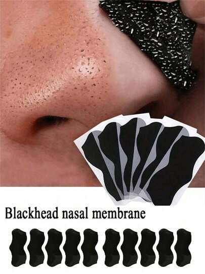 1/10/20PCS Blackhead Remover Pore Strips, Bamboo Charcoal Face Cleansing Strips,Instant Pore Unclogging, Charcoal Nose Strips For Face, Nose Patch, For Blackheads, Instant Pore Cleaner For Nose Area Face Oil Blackheads Whiteheads For Women, For Blackhead Removal On Oily Skin,With Instant Pore Unclogging, For Blackhead, Pore Cleaning, Deep Cleansing Nose Blackhead Remover, Effective Oil Control For Men & Women