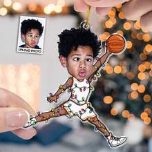 Personalized Customized Photos, Basketball Player - Personalized Acrylic Photo Ornament