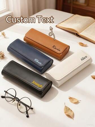 Personalized Leather Glasses Case, Soft Glasses Box, Bridesmaid Gift, Wedding Party Favors, Anniversary Gift, Mothers Day Gift, Gift For Her